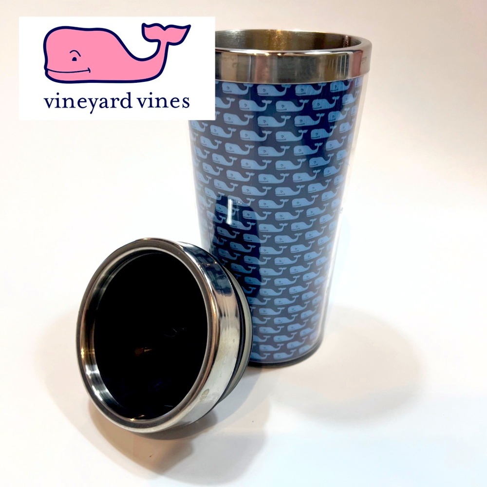 Vineyard Vines Insulated Tumbler Cup with Blue Whales